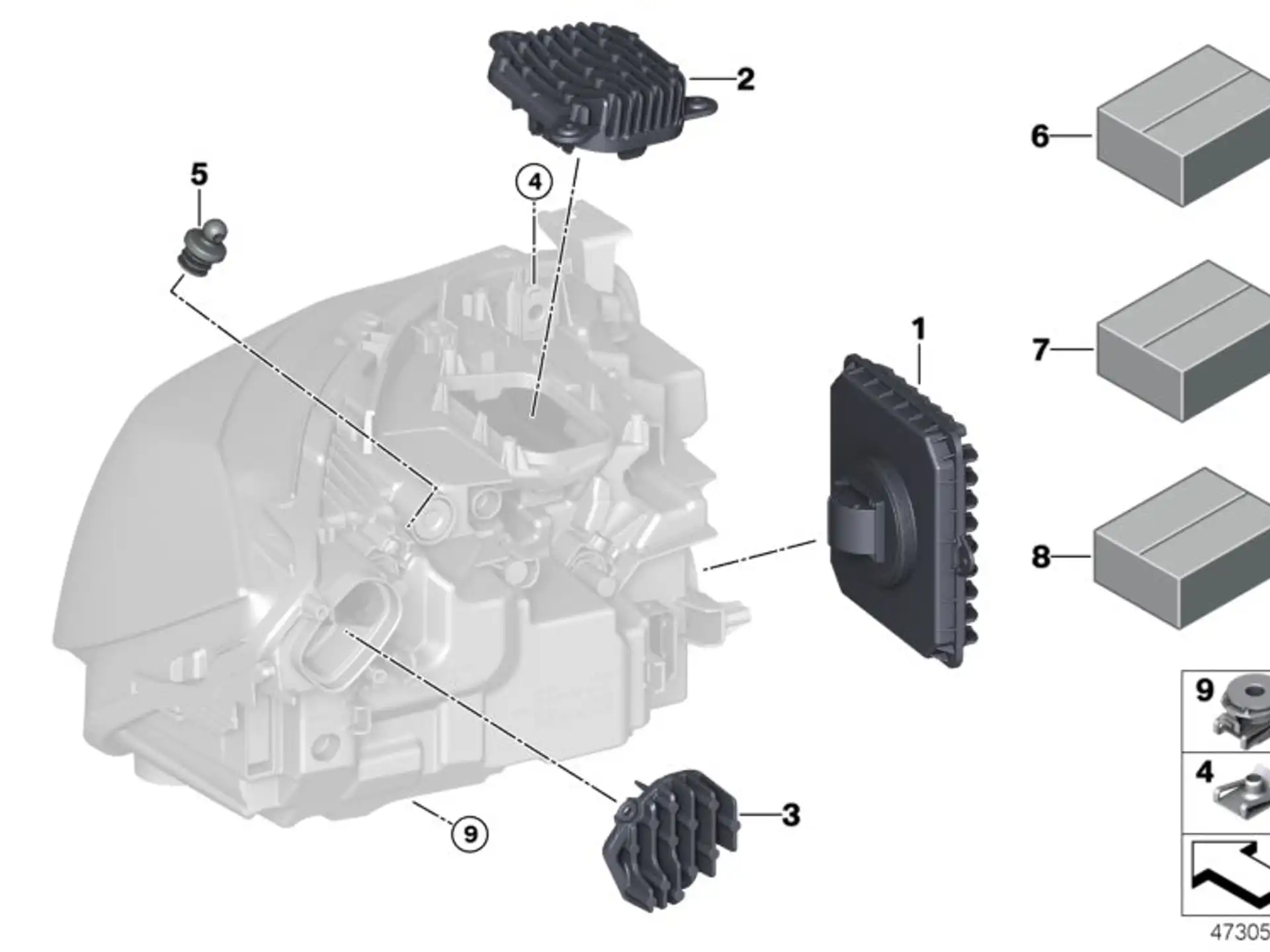 BMW LED Modul Tagfahrlicht links F34 63117493237