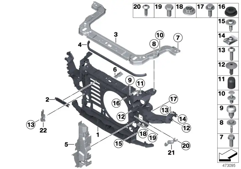 BMW Vorderwand R60 R61 51649802025 - MINI R60, MINI R61
