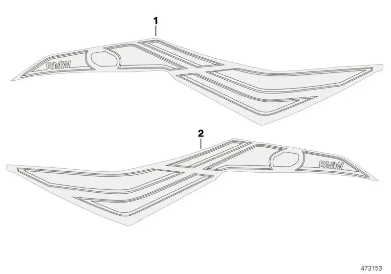 BMW Dekor links Seitenteil K75 51148563855