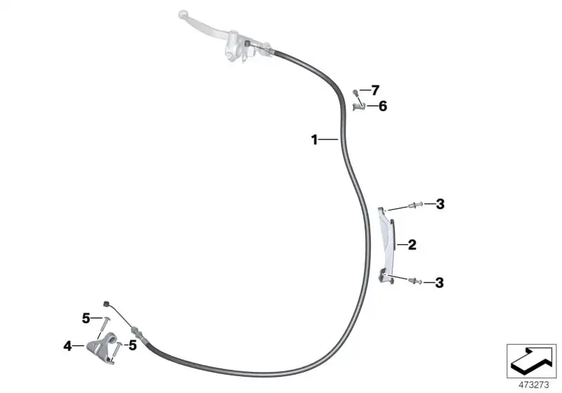 BMW Kupplungszug K47 32738535499 - K47 /