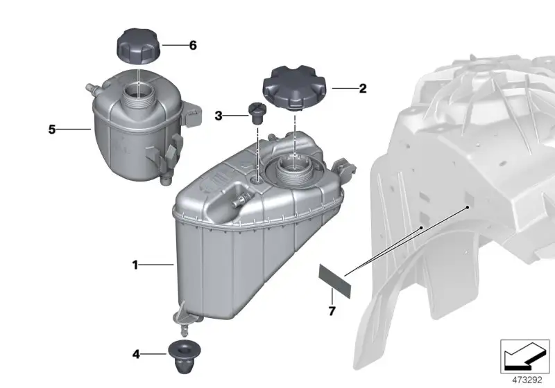 BMW Ausgleichsbehälter G11 G12 G14 G15 G16 G30 G31 G32 1713948573
