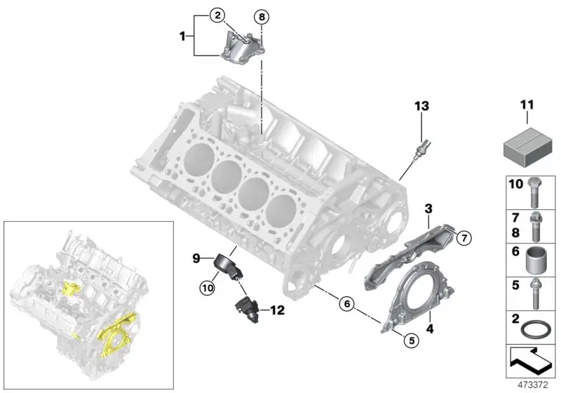 BMW Klopfsensor E70 E71 E72 F01 F02 F04 F06 F07 F10 F11 F12 F13 1