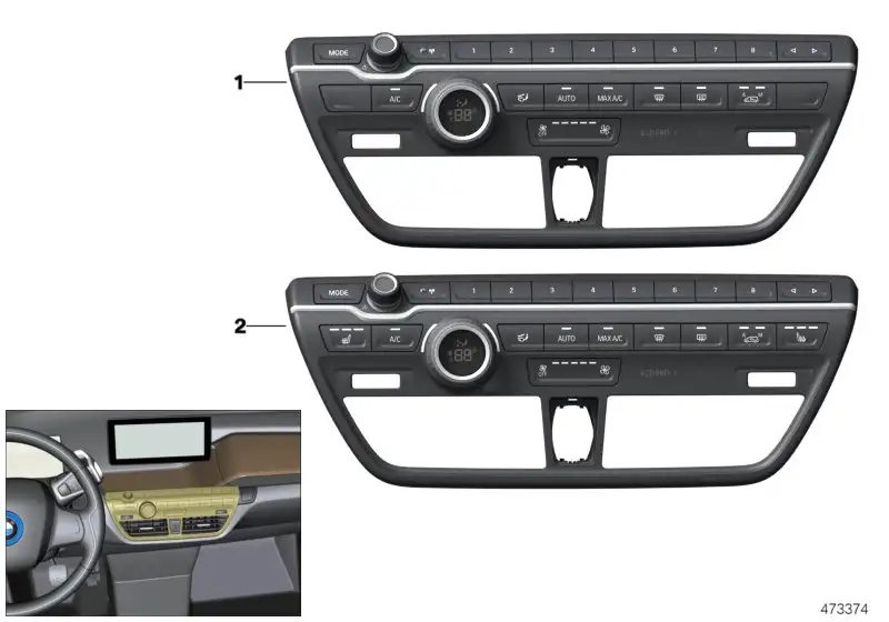 BMW Radio- und Klimabedienteil I01 61319379125 - Bildposition 02