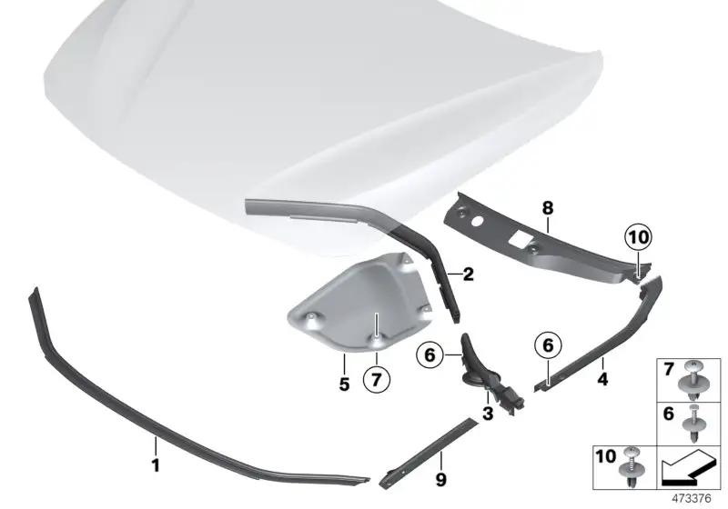 BMW Abdichtung Seitenwand links F30 F31 F32 F33 F36 51767264273 -