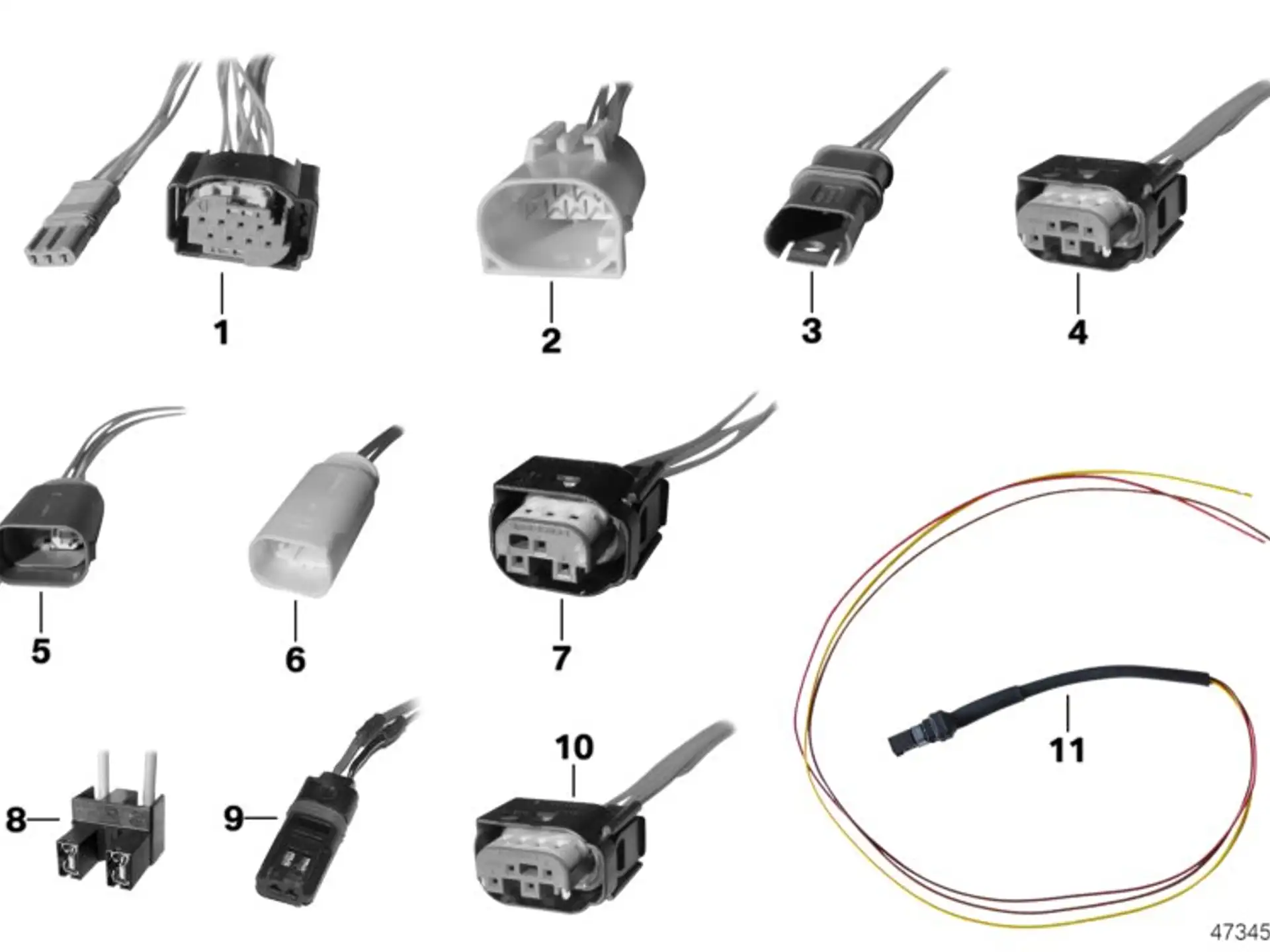 BMW Reparaturstecker 8-polig / 3-polig K18 K19 K21 K22 K23 K25 K25H K26 K27 K28 K29 K30 K32 K33 K40 K41 K42 K43 K44 K46 K47 K48 K49 K50 K51 K52 K53 K54 K61 K70 K71 K72 K73 K75 K80 K81 K82 K83 K84 R13 R21 R21A R22 R28 83300413580