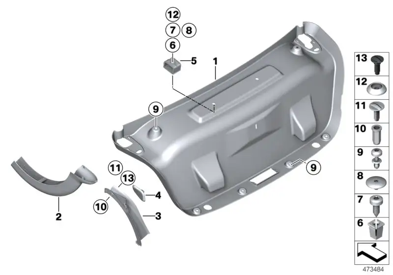 BMW Verkleidung Heckklappe F32 F82 51497295211