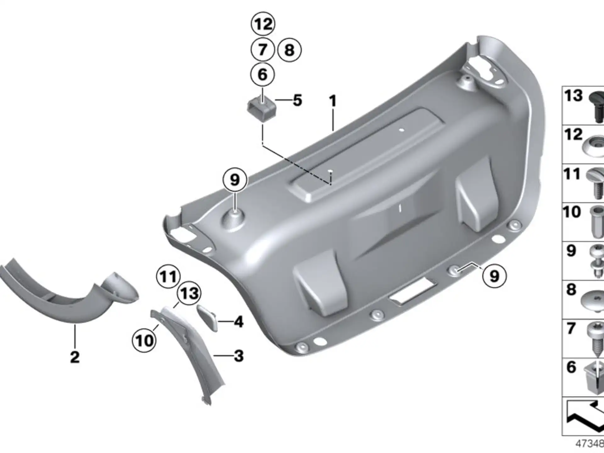BMW Raste Blende F32 F36 F39 F20 F44 F48 F82 51497384301