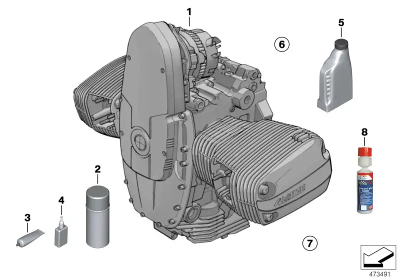BMW Reparatursatz Inspektion R21 R21A R22 R28 11007654621 - Bildp