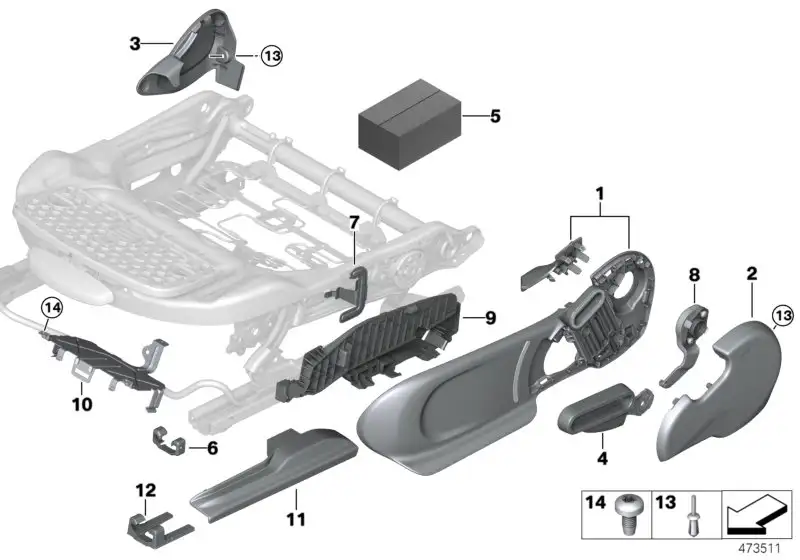 BMW Umlenkhebel rechts F44 G29 M40i F54 F55 F56 F56E F57 F60 5210