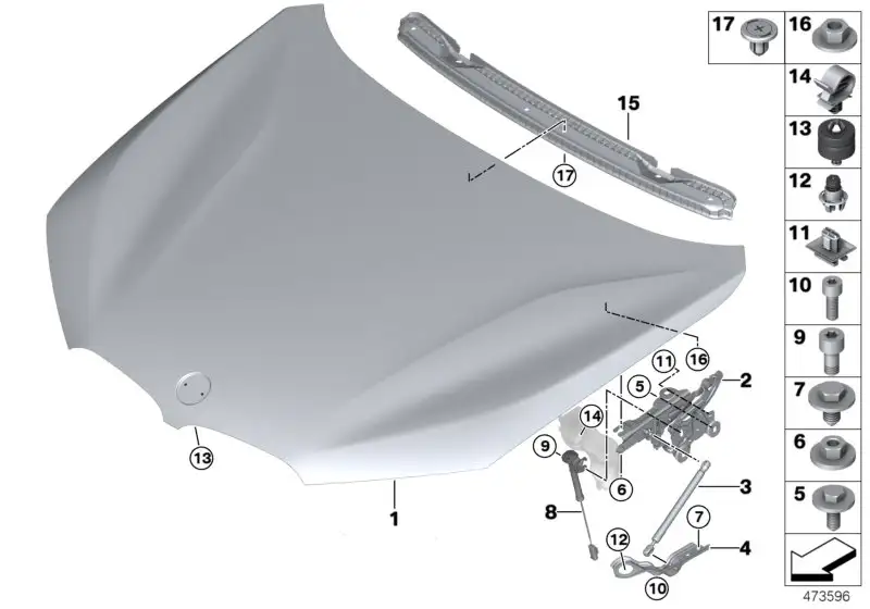 BMW Frontklappe F48 41007463772
