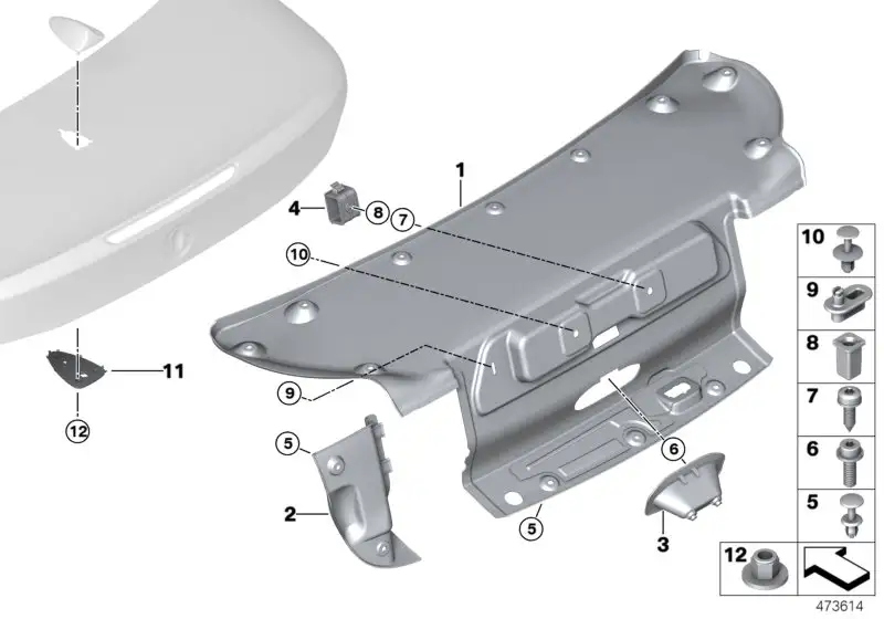 BMW Abdeckung Heckleuchte rechts 51497295256 - Bildposition 02