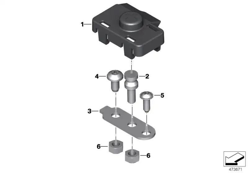 BMW Abdeckung Stützpunkt B+ K21 61148542012 - Bildposition 01