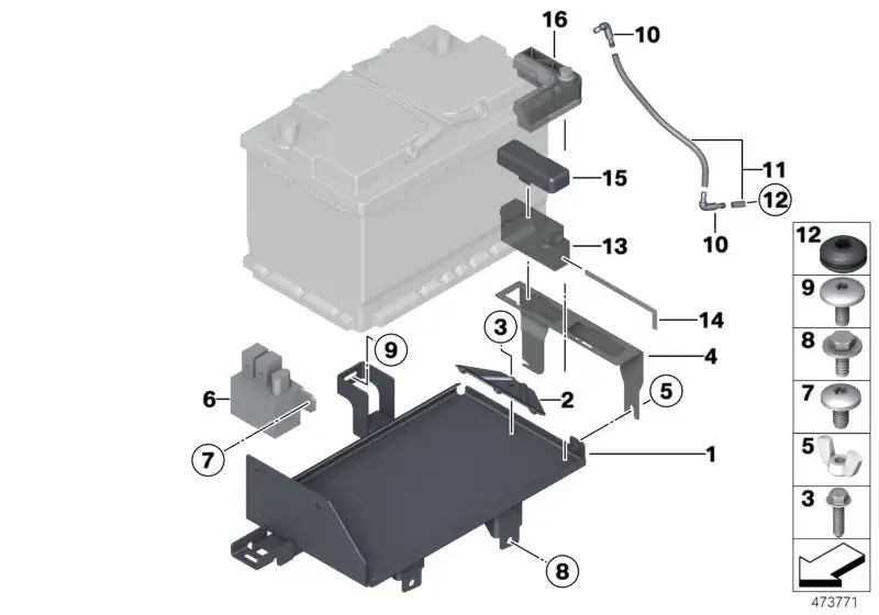 BMW Batterieklemmwinkel E89 F10 F25 F26 61217586426