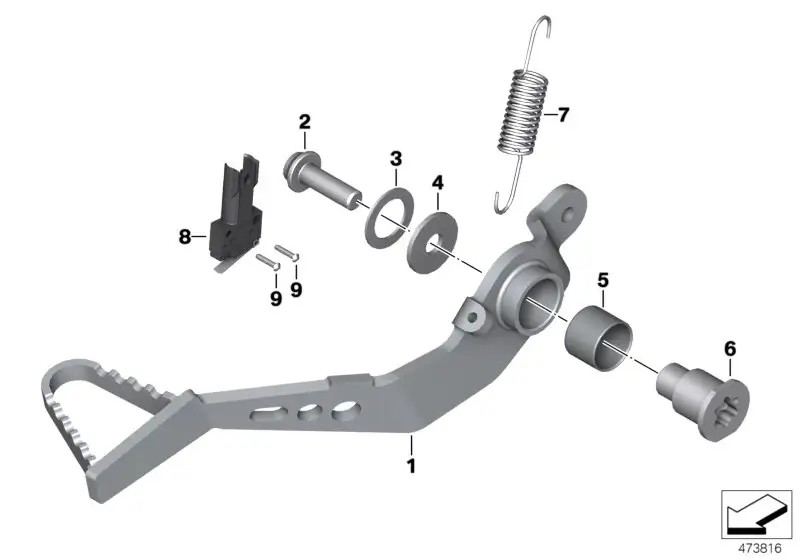 BMW Zugfeder Fussbremshebel K23 K33 46718394261