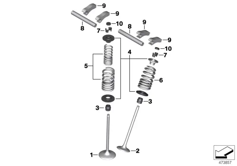 BMW Einlassventil K02 K03 11348562845