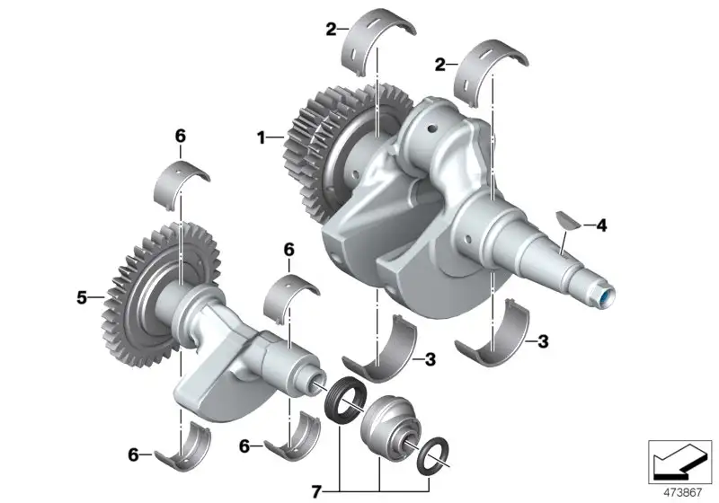 BMW Kurbelwelle K02 K03 11218562774