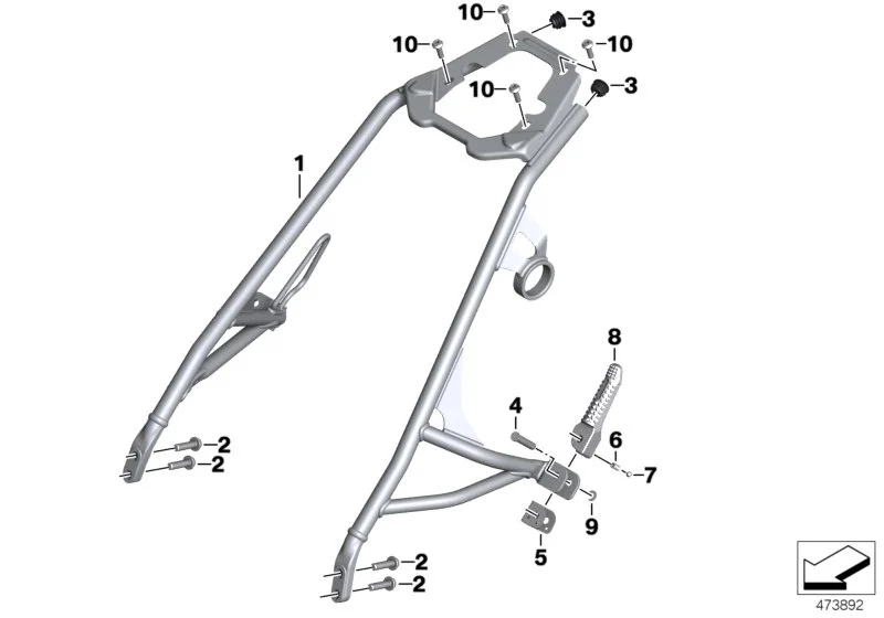 BMW Soziusrahmen K21 K22 K33 46518562978