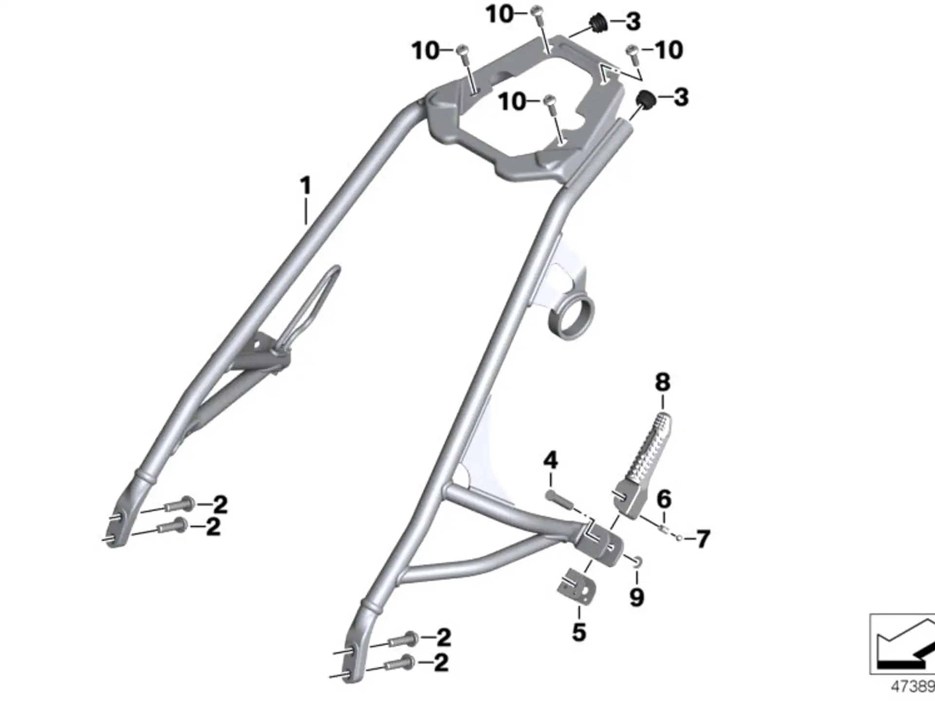 BMW Soziusrahmen K21 K22 K33 46518562978
