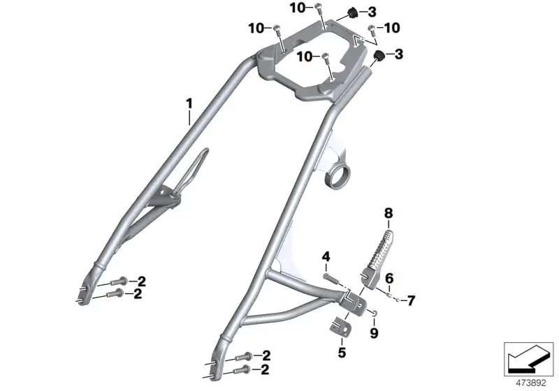 BMW Soziusrahmen K21 K22 K33 46518562978 - Bildposition 01