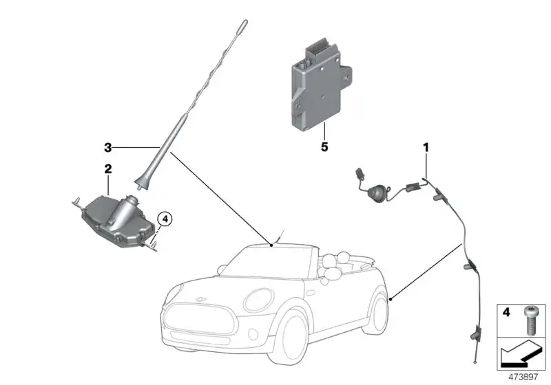 BMW Antennensonde F57 65209310001