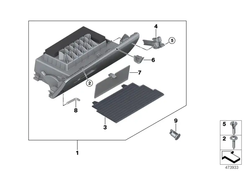 BMW Handschuhkasten F39 F48 51166969712 - Bildposition 01