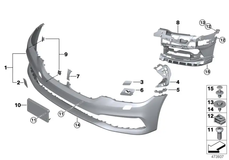 BMW Deckel SRA grundiert rechts G32 51117445594 - Bildposition 03