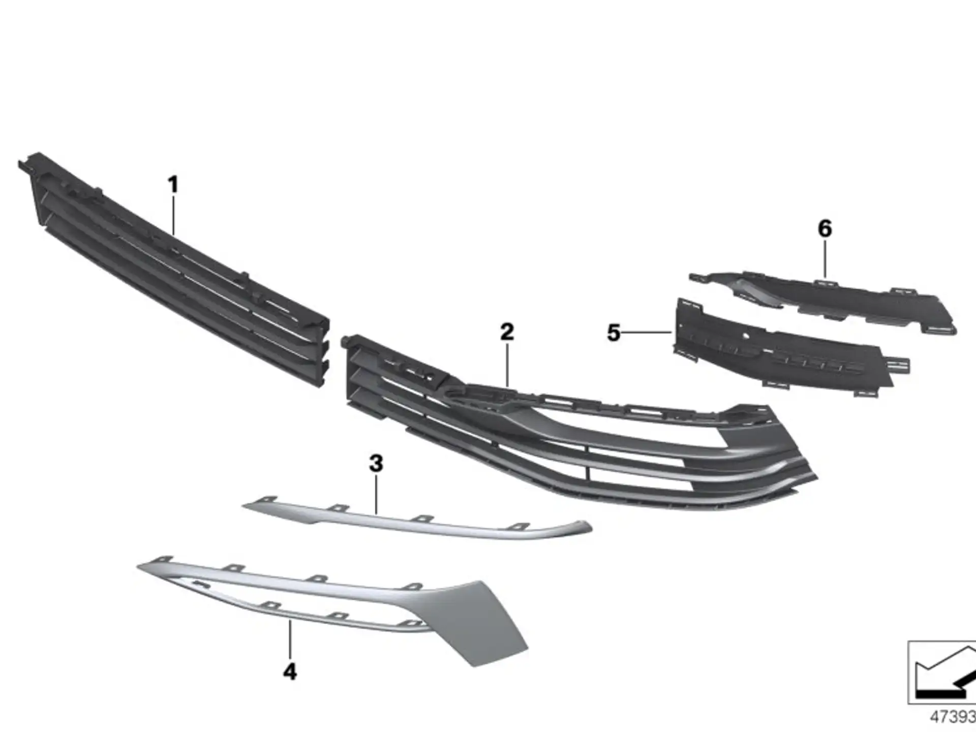 BMW Stossleiste Lines rechts G30 G31 51117385282
