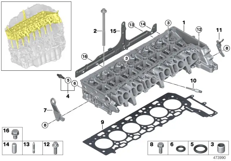 BMW Zylinderkopfdichtung G05 G06 G07 G11 G12 G30 G31 11128593208