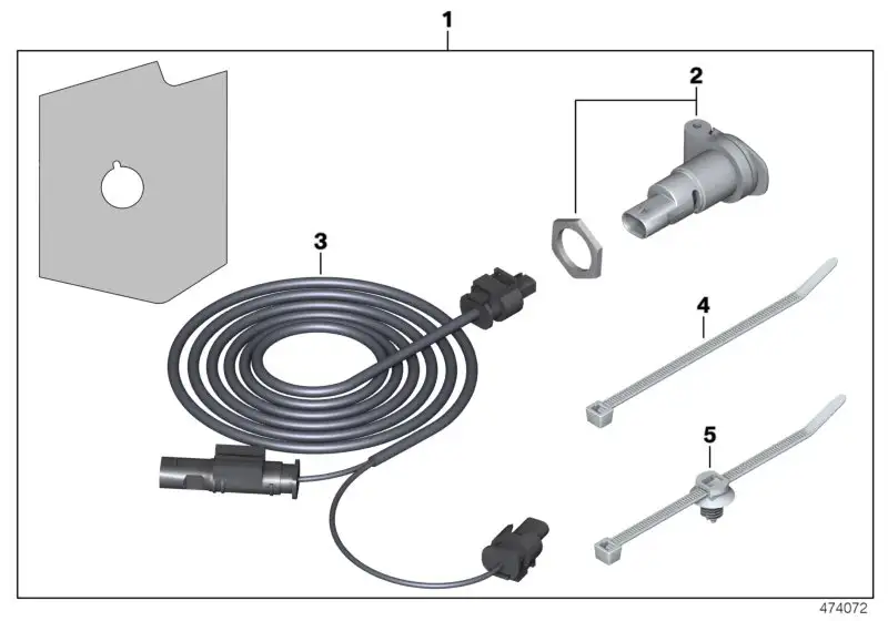 BMW Nachrüstsatz Steckdose K50 K51 77531599119