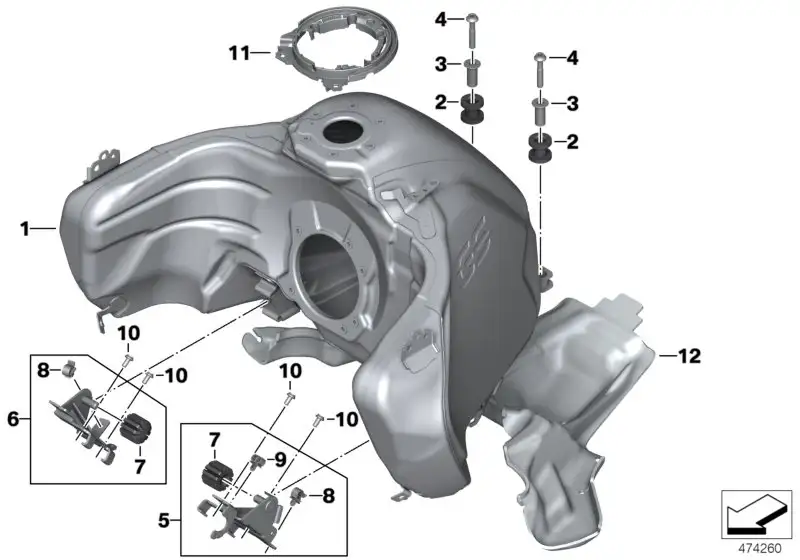 BMW Kraftstoffbehälter grundiert K51 16118536188
