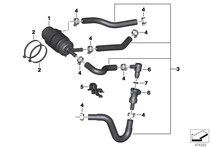 BMW Satz Kraftstofffilter K02 K03 13538569876 - Bildposition 01