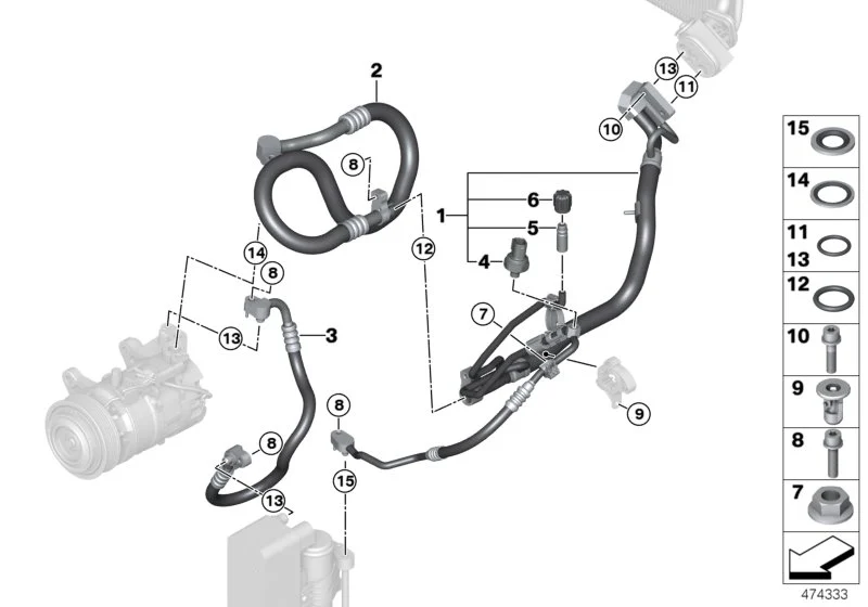 BMW Dichtring F15 F20 F21 F22 F23 F30 F31 F32 F33 F34 F36 F39 F45 F48 F90 F91 F92 F93 F95 F96 F97 F98 G01 G02 G05 G06 G07 G11 G12 G14 G15 G16 G20 G21 G28 G29 M40i G30 G31 G32 I01 I12 I15 F60 64539284020