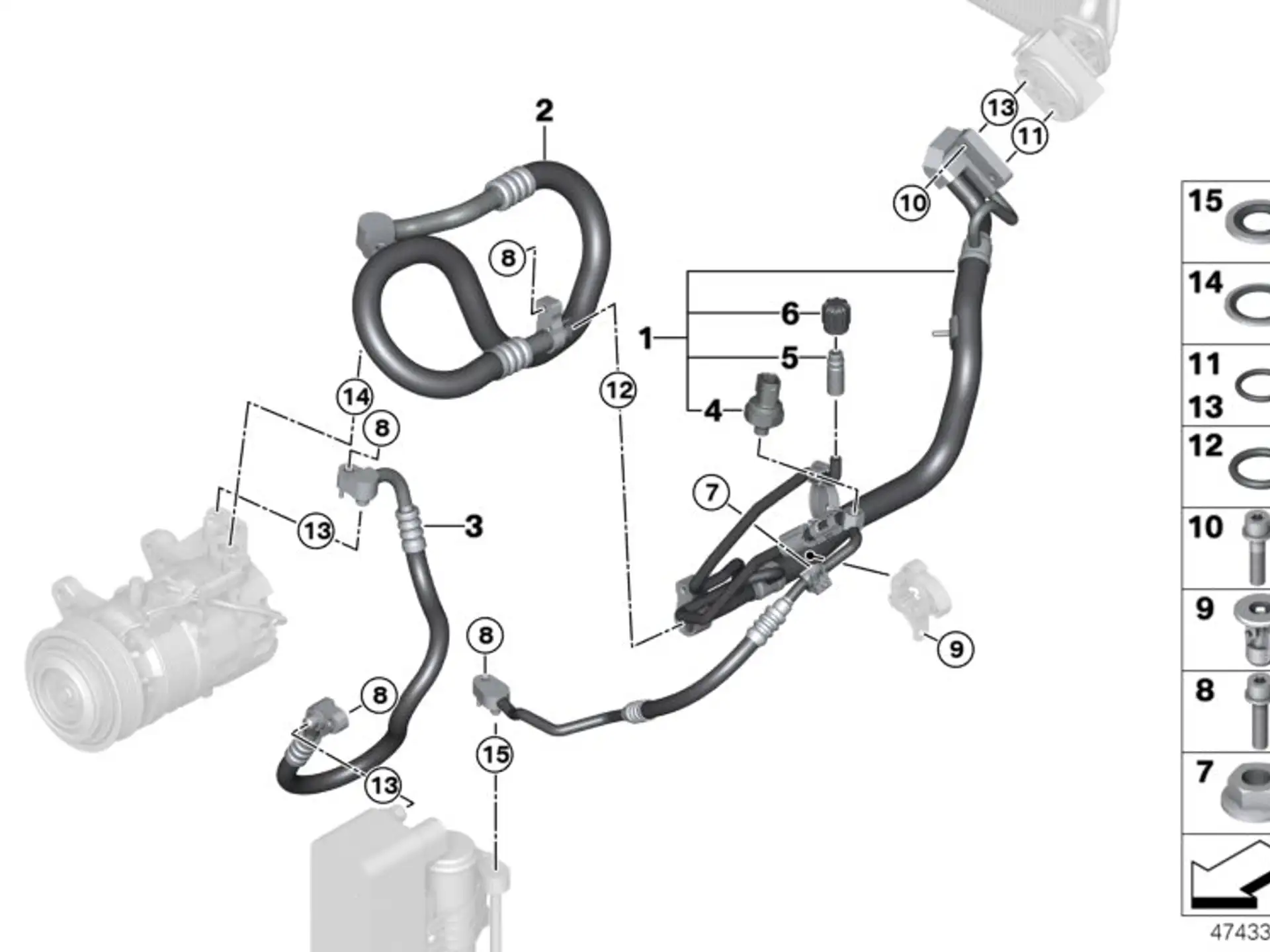 BMW Dichtring F15 F20 F21 F22 F23 F30 F31 F32 F33 F34 F36 F39 F45 F48 F90 F91 F92 F93 F95 F96 F97 F98 G01 G02 G05 G06 G07 G11 G12 G14 G15 G16 G20 G21 G28 G29 M40i G30 G31 G32 I01 I12 I15 F60 64539284020
