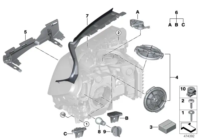 BMW Linsenschraube mit Ansatz F90 F91 F92 F93 F95 F96 F97 F98 G01