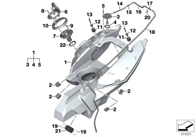 BMW Tankentlüftungsventil 16117721943 - Bildposition 17