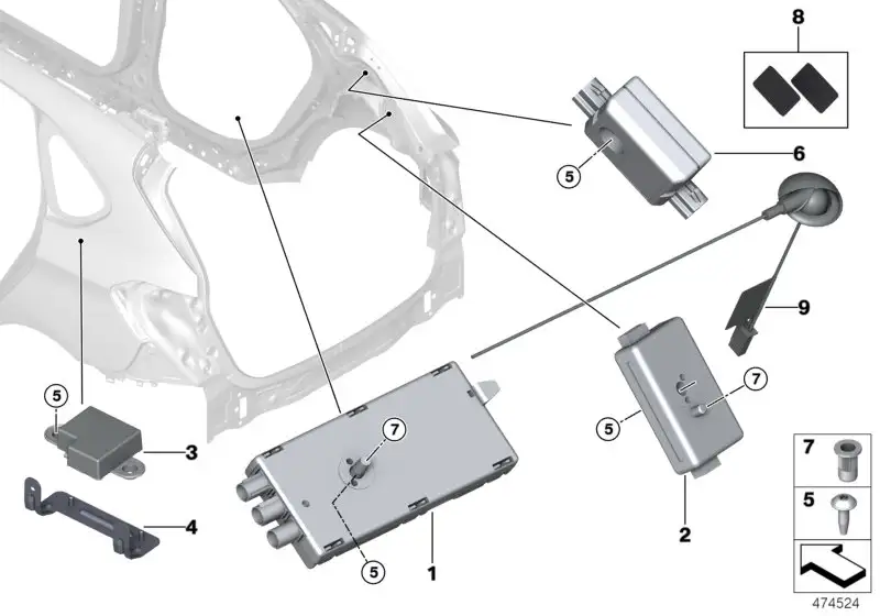 BMW Antennenverstärker AM/FM F39 65202622361