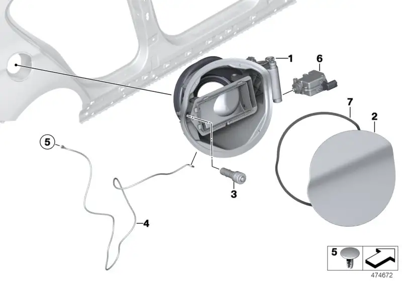 BMW Abdecktopf 51177270745 - Bildposition 01
