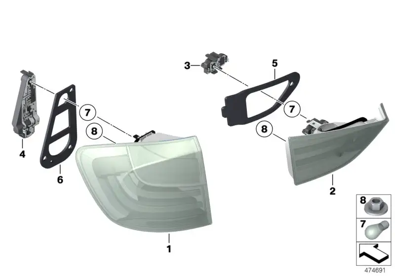 BMW Dichtung links E84 63212993575 - Bildposition 06