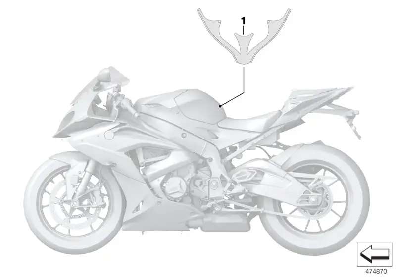 BMW Dekor Kraftstoffbehälter K46 51148528579