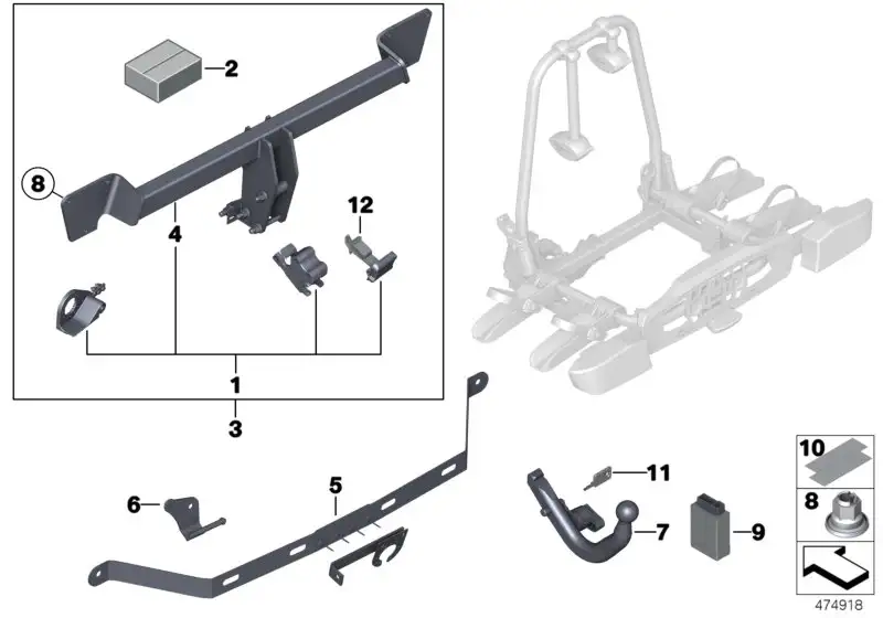 BMW Nachrüstsatz elektrische Anbauteile F25 F26 71602358778 - X3