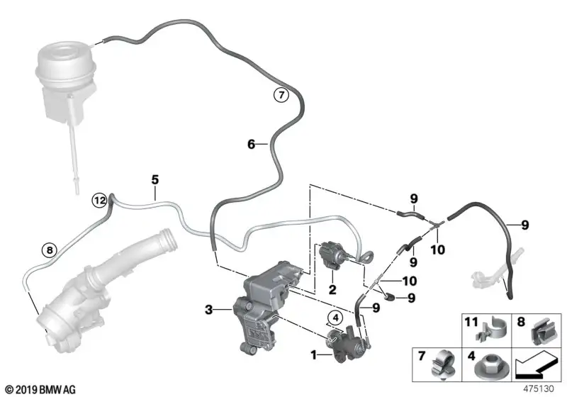 BMW Doppelclip 11658593721 - Bildposition 11