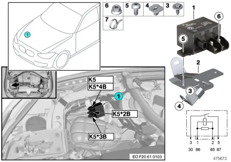 BMW Relais F01 F02 F06 F07 F10 F11 F12 F13 F15 F16 F20 F21 F22 F2