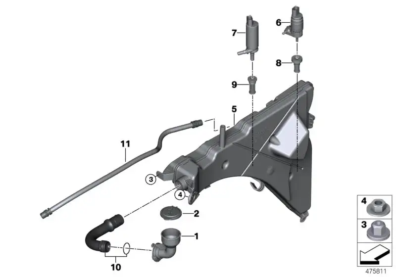 BMW Schlauchleitung Scheinwerferwaschanlage F15 F16 F85 F86 61667