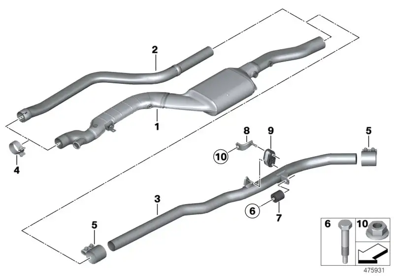 BMW Gummilager F06 F07 F10 F11 F12 F13 F25 F26 G11 G12 G14 G15 G1