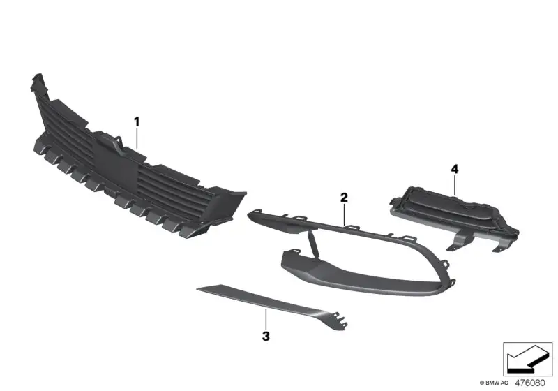BMW Zierblende rechts F06 F12 F13 51117398002