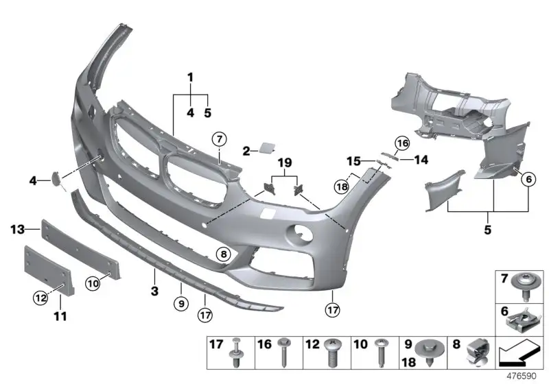 BMW Kabelclip Schlauchhalter F01 F02 F04 F06 F12 F13 F48 07147246