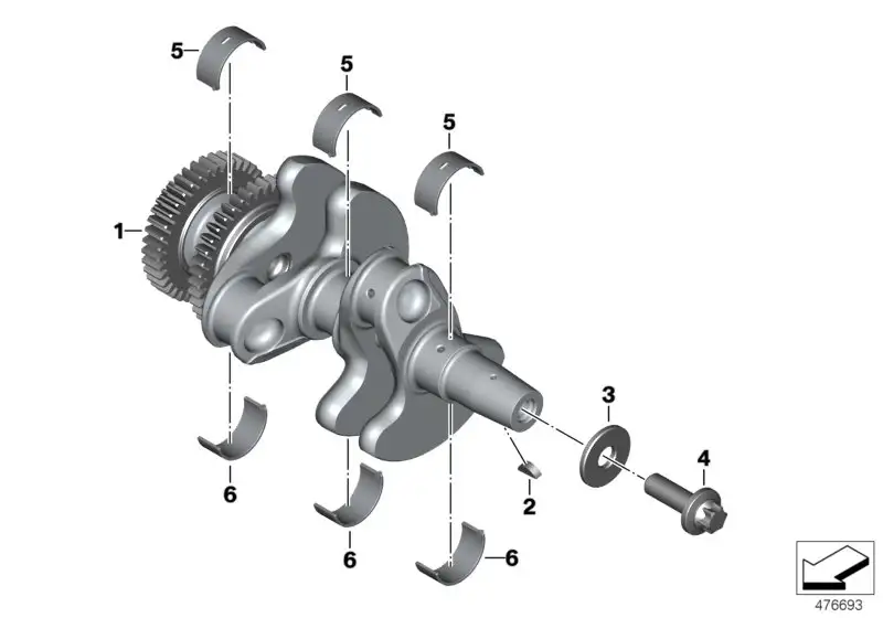 BMW Kurbelwelle K80 K81 K82 K83 K84 11211541097