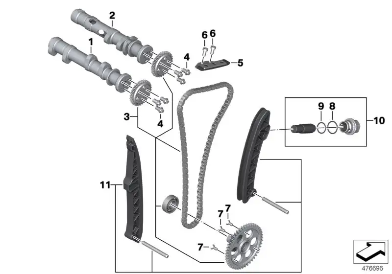 BMW Auslassnockenwelle K80 K81 K82 K83 K84 11318387903