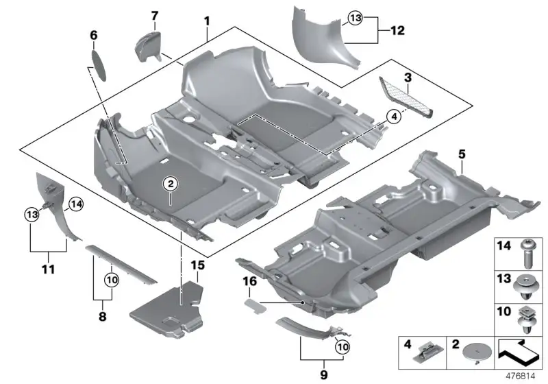 BMW Abdeckleiste Einstieg hinten links 51477391495 - Bildposition
