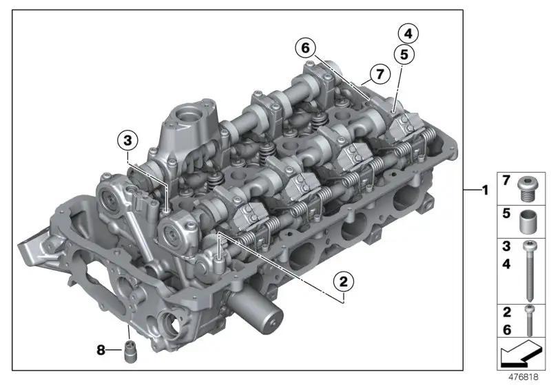 BMW Zylinderkopf mit Ventiltrieb F06 F10 F12 F13 F85 F86 11122118